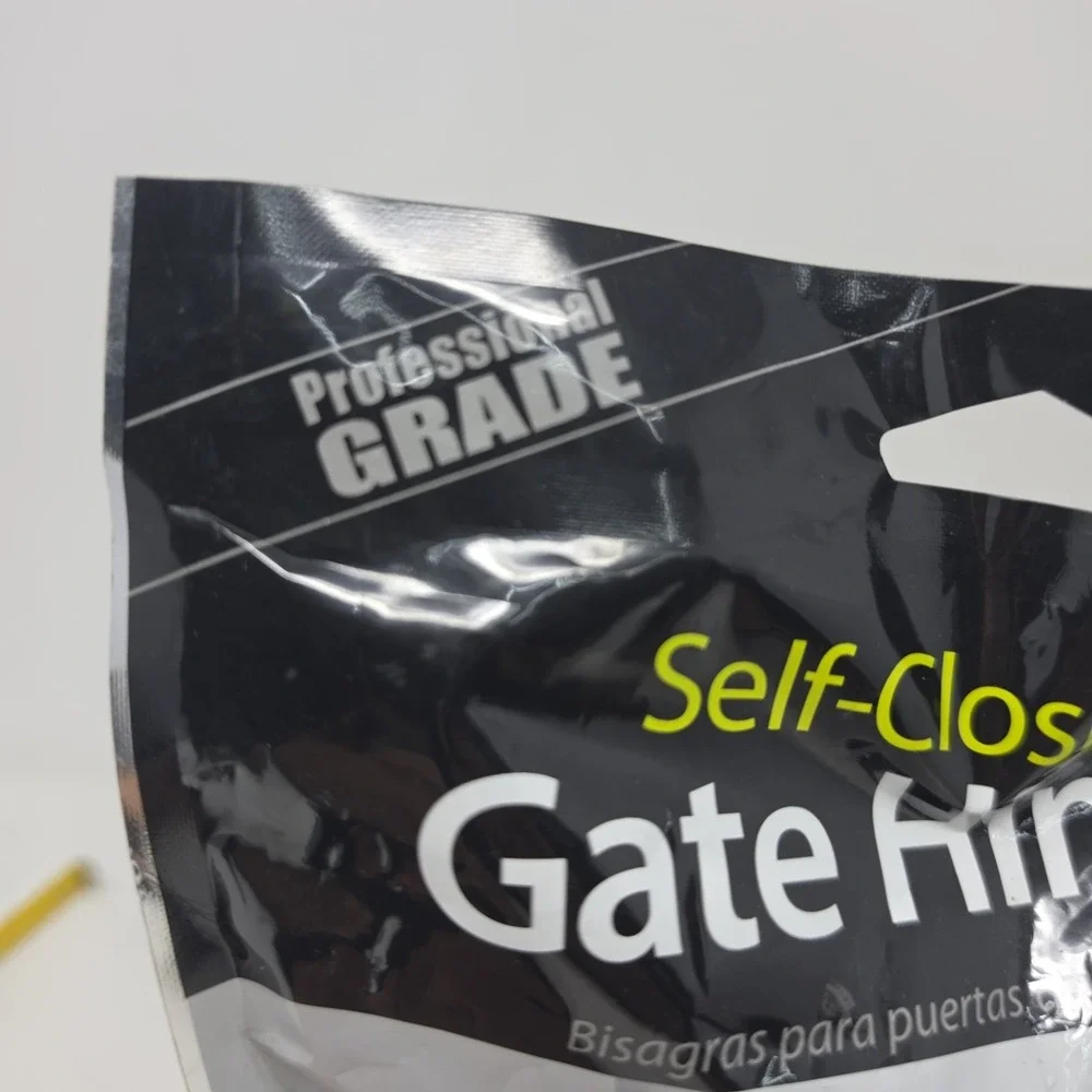 TruClose Heavy Duty Self Closing Spring Gate Hinges Pack Of 2 Black. L